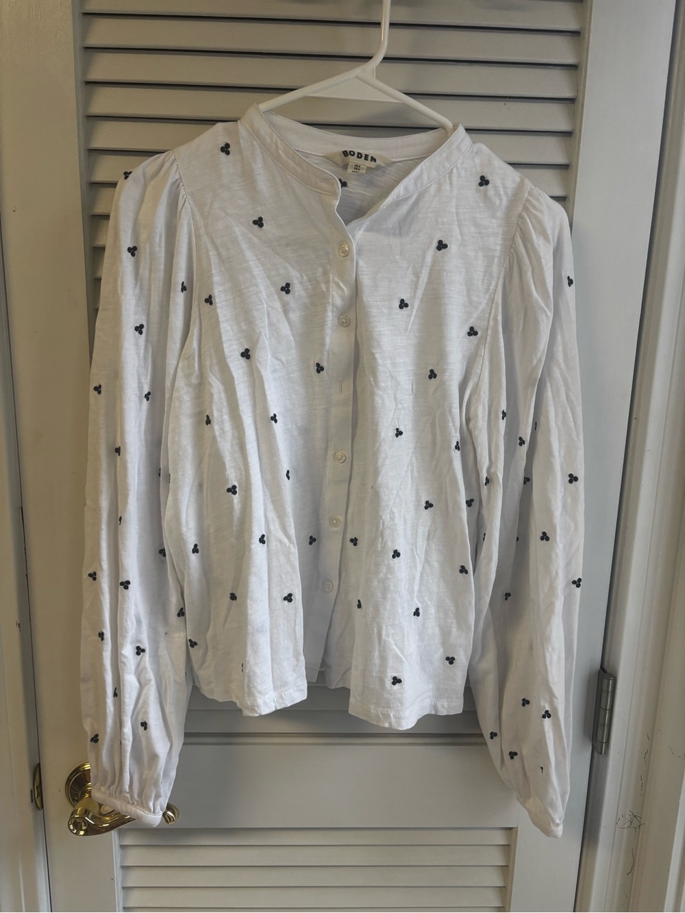 Boden Marina Embroidered Cotton Blouse